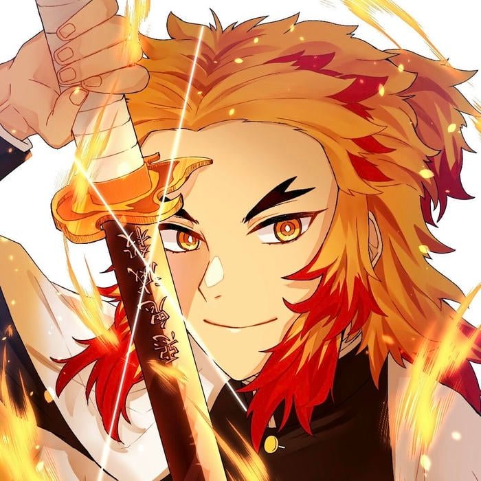 Passionate flame hero imagery used for rengoku pfp