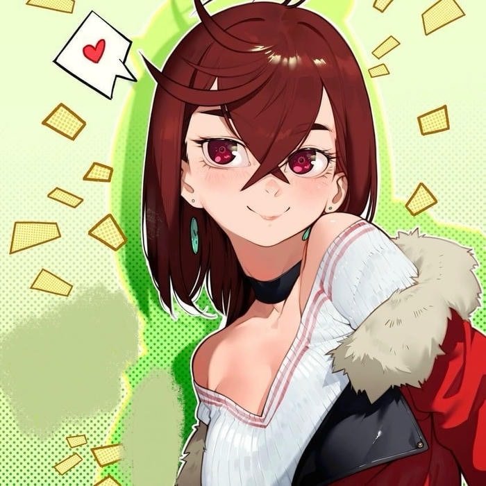 Playful confidence communicated strongly within momo ayase pfp