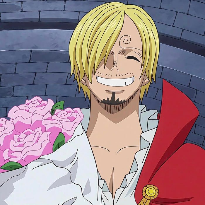 Post timeskip mature version emphasizing sharper features in Sanji pfp