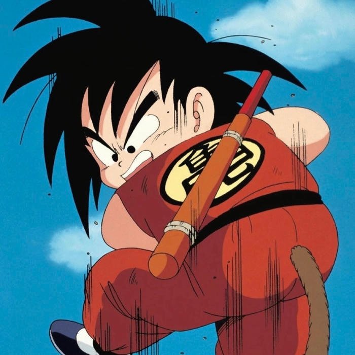 Power surge atmosphere forming the base of dragon ball pfp