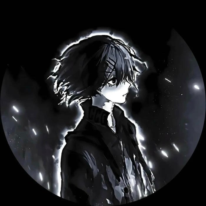 Shadowed sad anime pfp boy with subdued atmosphere