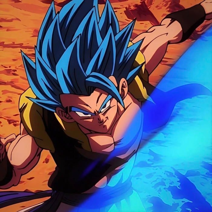 Sharp confident smirk defining powerful warrior in Vegito pfp