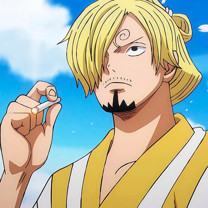 Signature chef identity subtly referenced inside creative Sanji pfp