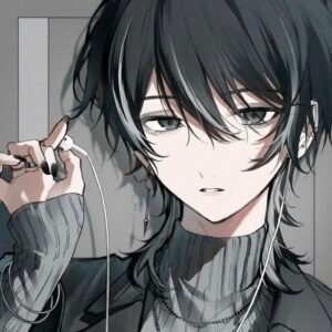 Simple background portrait matching anime man pfp trends