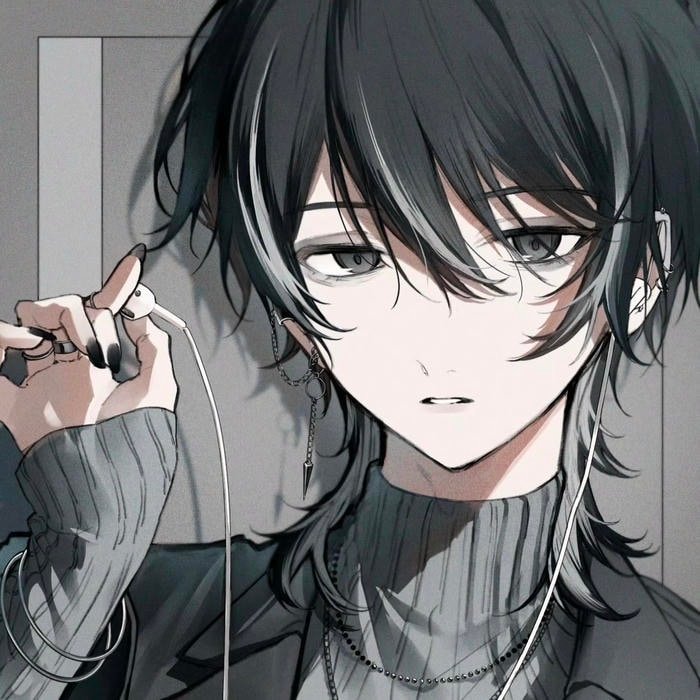 Simple background portrait matching anime man pfp trends