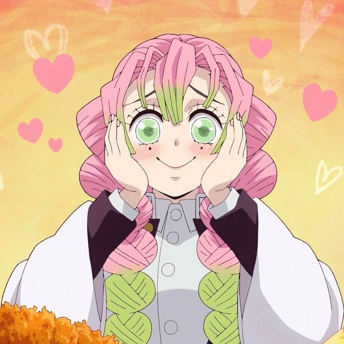 Smooth color blending technique used in mitsuri pfp