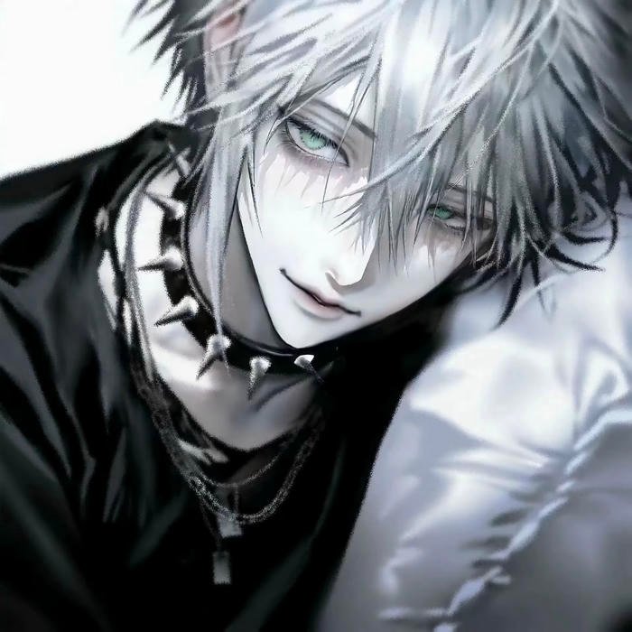 Soft anime male portrait arranged for anime man pfp