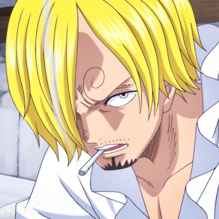 Soft shadow gradients shaping dimensional depth across Sanji pfp