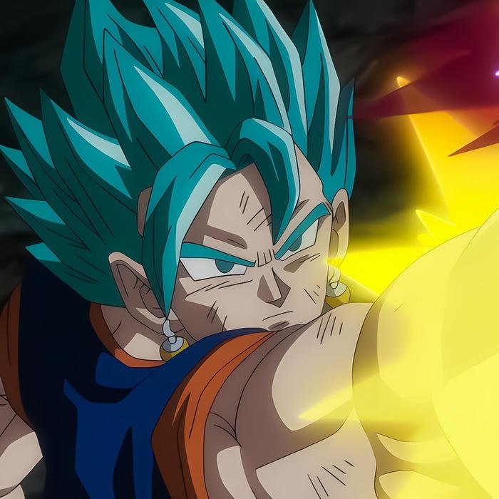 Stoic composed face before attack in Vegito pfp