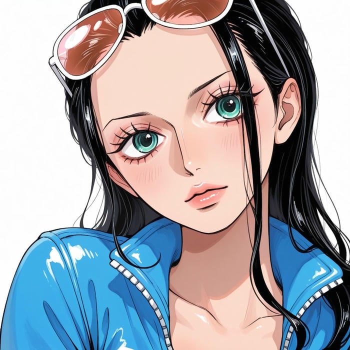 Strong yet gentle anime presence shown through robin pfp