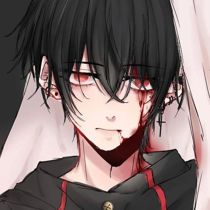 Stylish emo anime boy pfp designed for visibility
