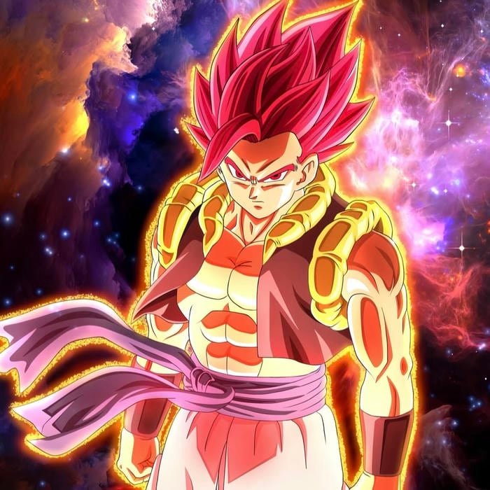 Ultra instinct inspired Vegito pfp glowing with overwhelming aura