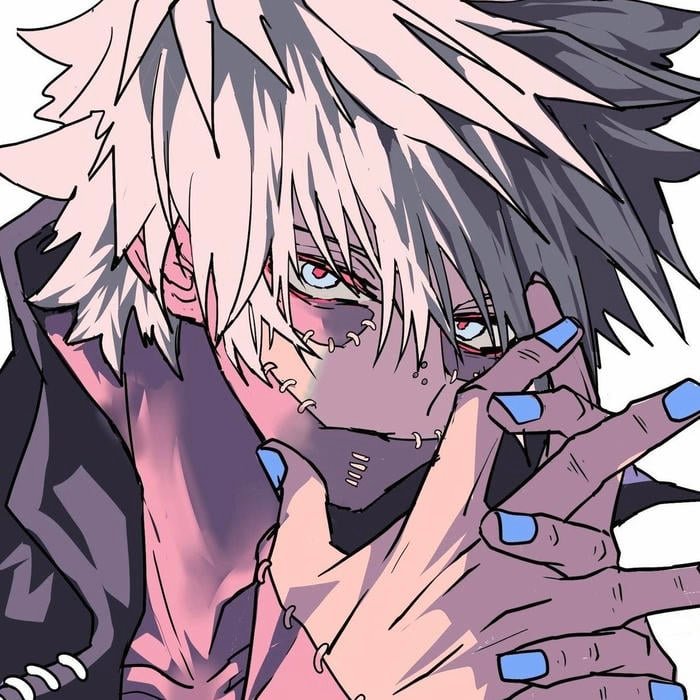 Unhinged power and anger emphasized inside dabi pfp