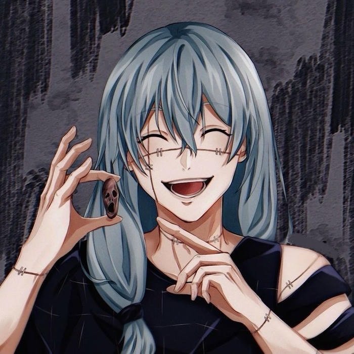 Unnatural anime grin defining visual impact of mahito pfp