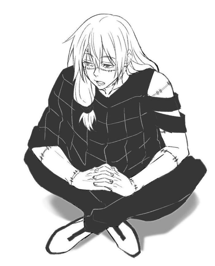 Unsettling anime mood maintained consistently in mahito pfp