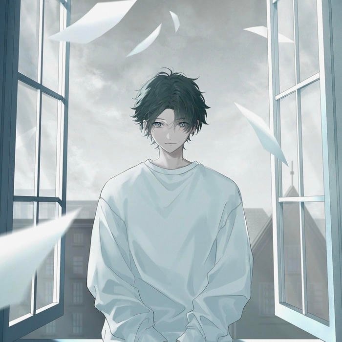 Unspoken sorrow sad anime pfp boy in calm frame