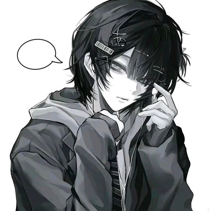 Urban inspired emo anime boy pfp with clean styling