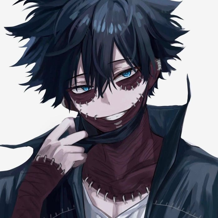 Villain confidence displayed subtly through dabi pfp