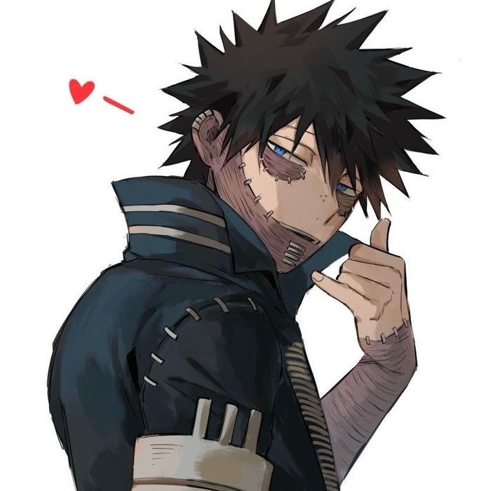 Villain identity reinforced by intense dabi pfp style
