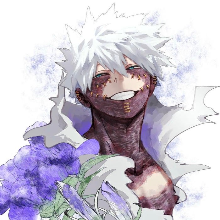Villainous charm mixed with menace in dabi pfp