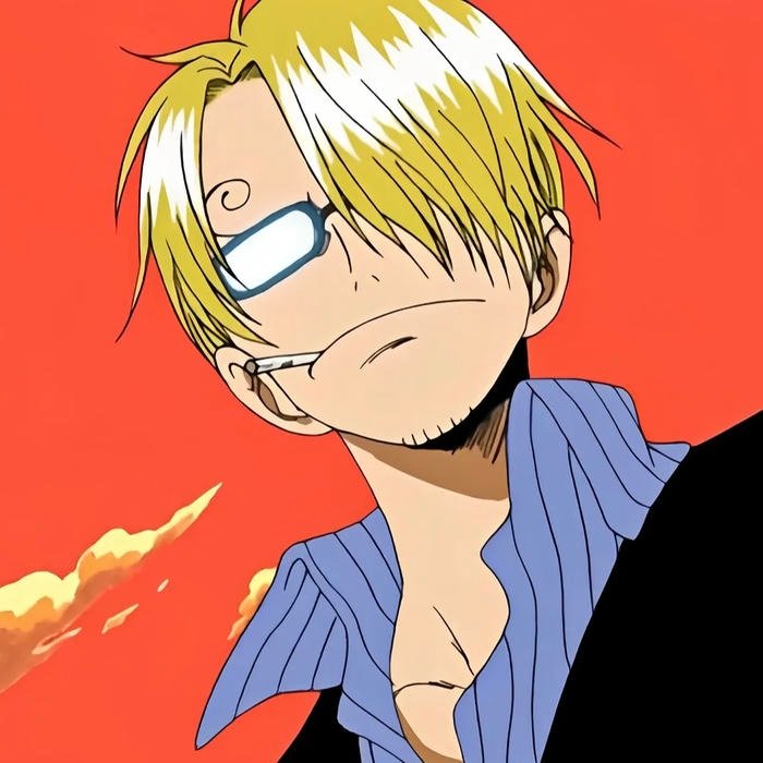 Vivid manga shading techniques enhancing bold lines in Sanji pfp