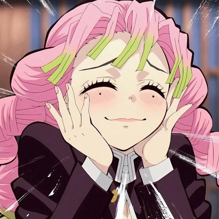 Warm and tender character vibe from mitsuri pfp