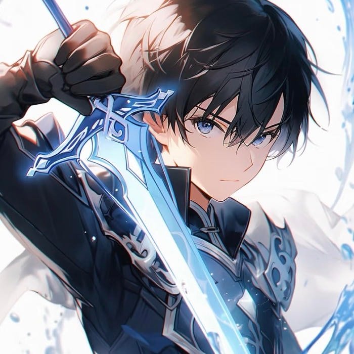 a firm and alert presence in kirito pfp