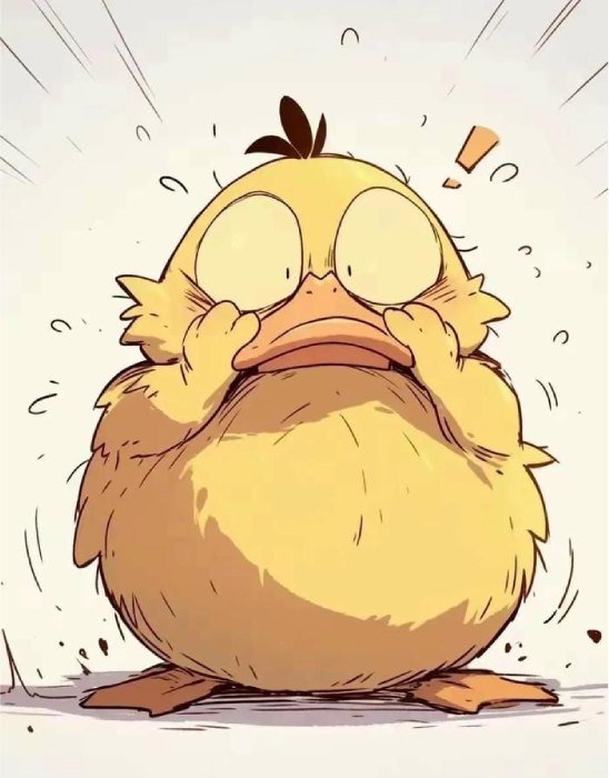 a fluffy bird illustration easily becomes a cute funny pfp choice