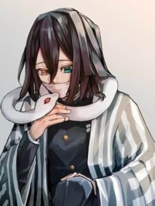 a serious facial expression defines this obanai pfp