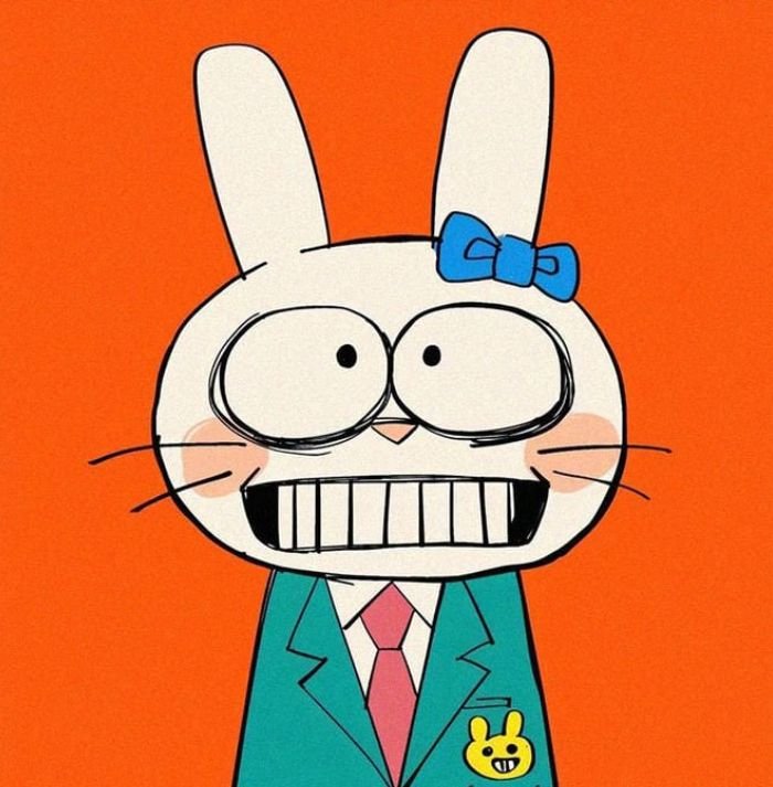 absurd expressions turn this into a corny pfp