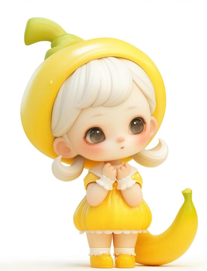 aesthetic banana pfp with soft color palette