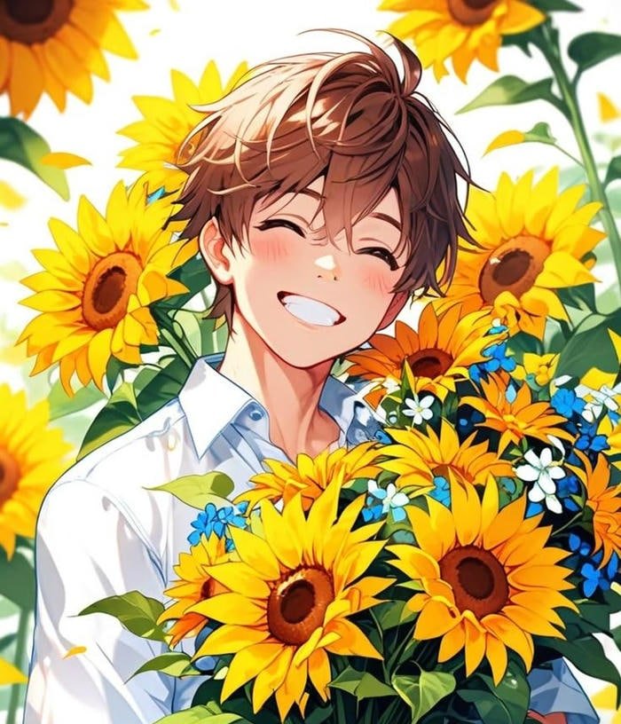 aesthetic sunflower pfp with soft blur