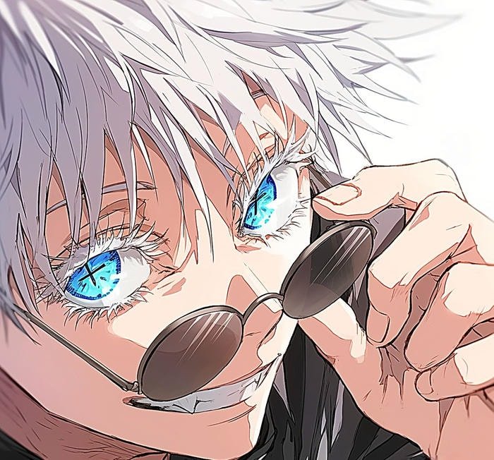 artwork gojo discord pfp with energy effect