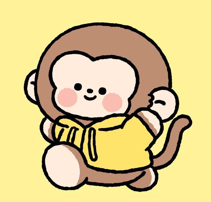 artwork monkey pfp with jungle background
