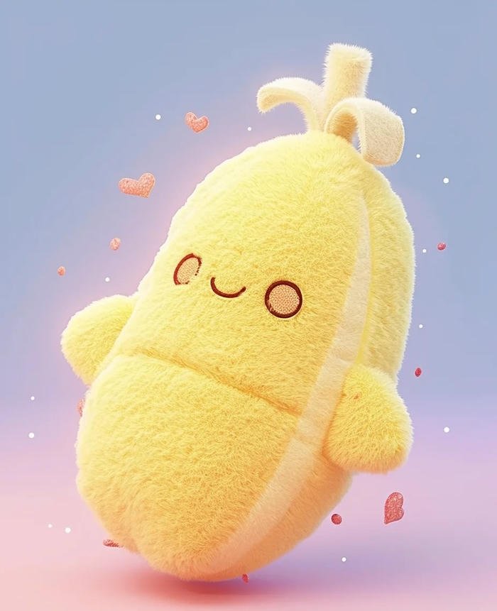 avatar banana pfp in kawaii style