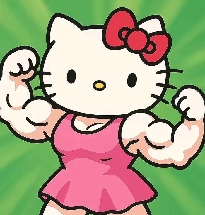 awkward cute expression funny hello kitty meme