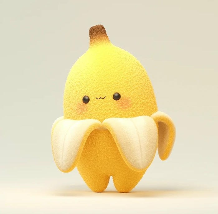 banana pfp with bright cartoon details