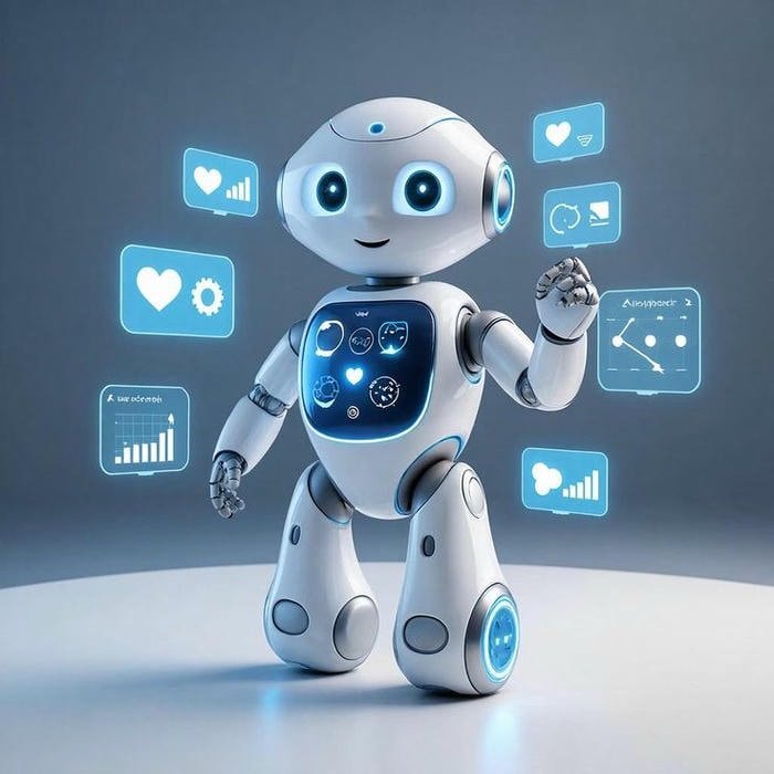 bot pfp with futuristic ai avatar and clean digital style