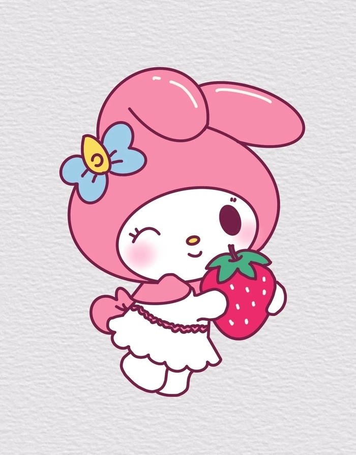 charming pastel icon style my melody pfp