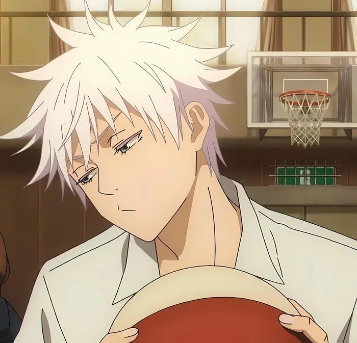 clean design gojo discord pfp with sharp line art