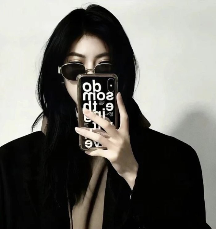 clean digital portrait grey discord pfp style