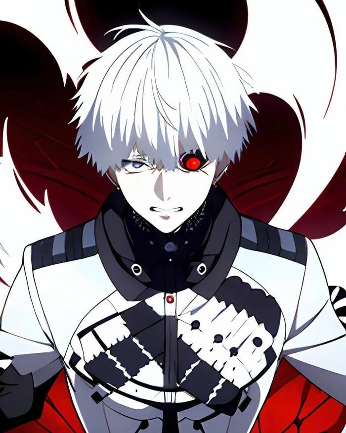 conflicted mindset portrayed through ken kaneki pfp