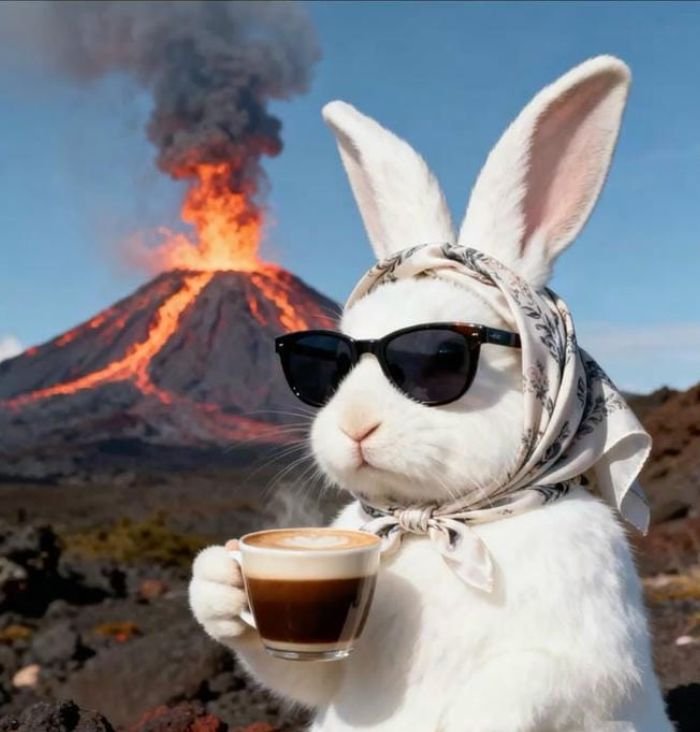 corny pfp built around goofy smiles and odd proportions