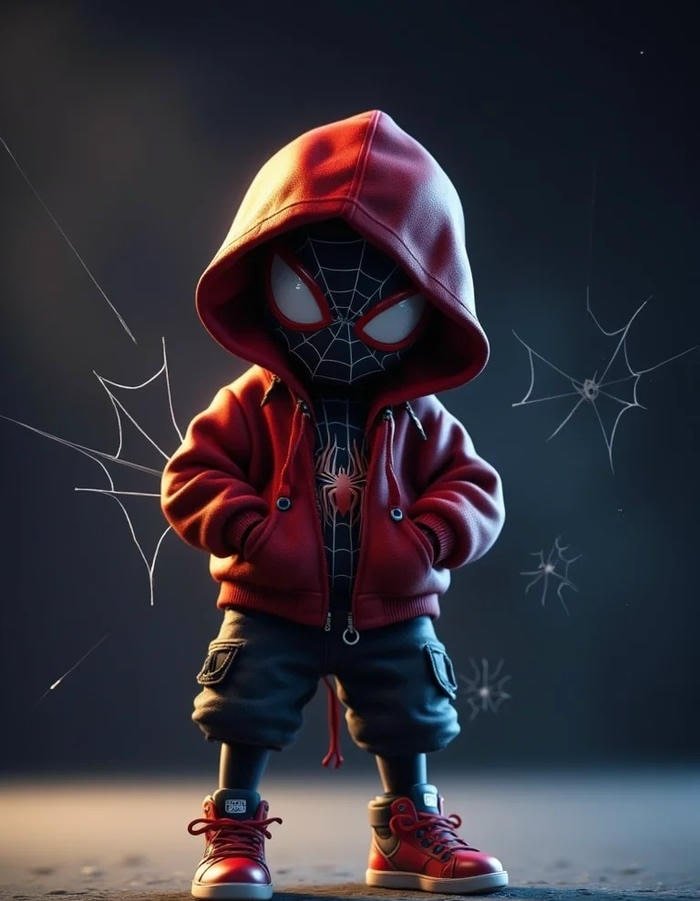 cute playful superhero vibe spider man cute