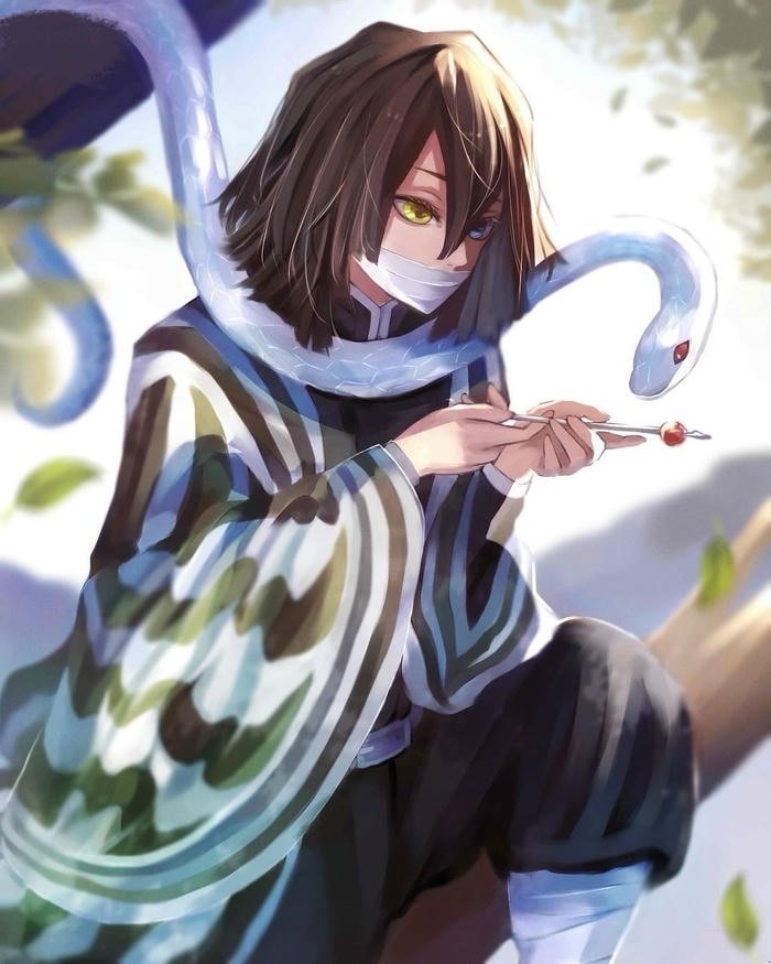 dark atmosphere shaping the tone of obanai pfp