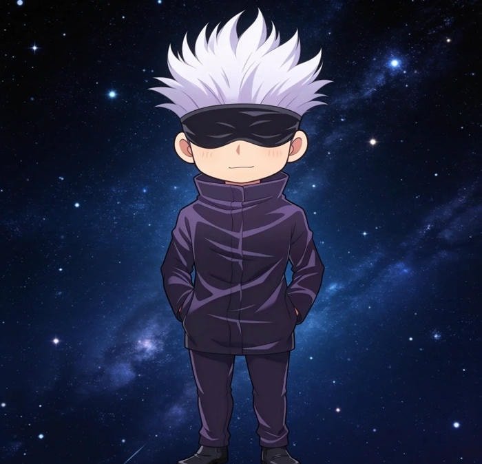 design gojo discord pfp with bold contrast