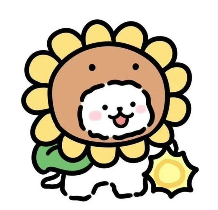 design sunflower pfp in summer mood