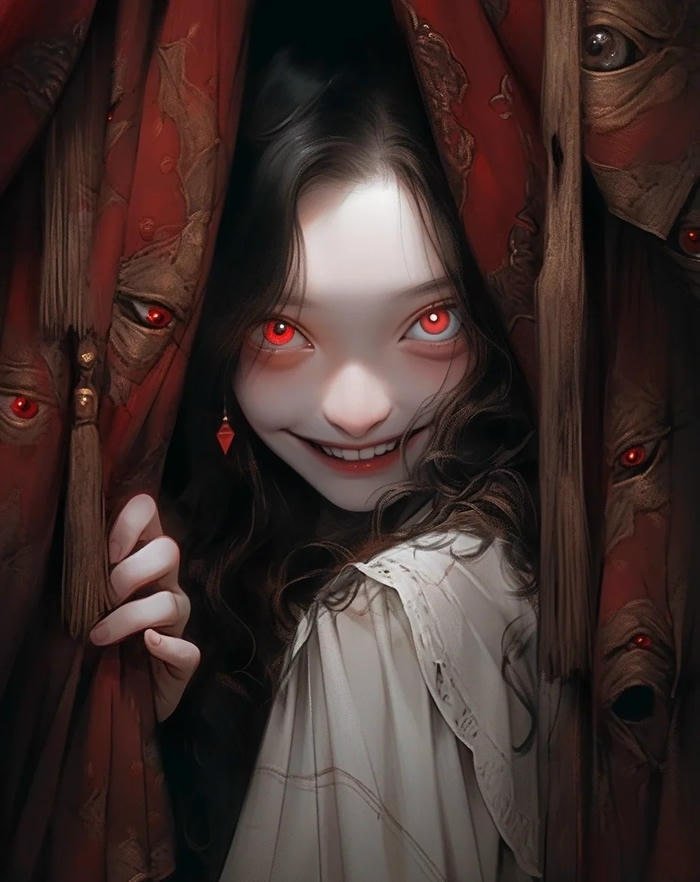 disturbing character portrait style creepy pfp