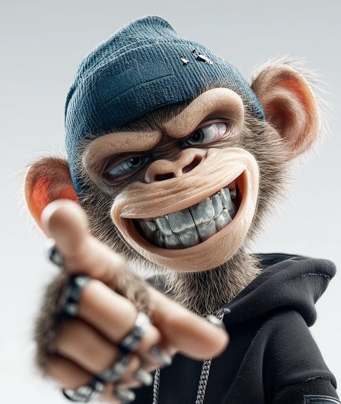 dreamy jungle monkey pfp in soft focus