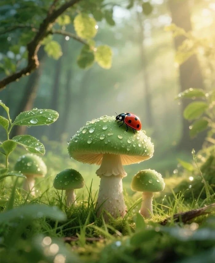 earthy background design for mushroom pfp